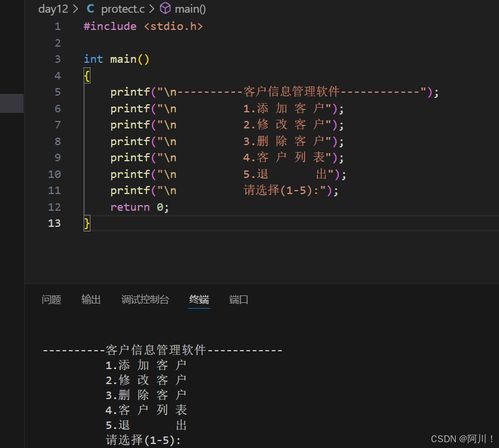 嵌入式软件 c语言项目 客户信息管理系统